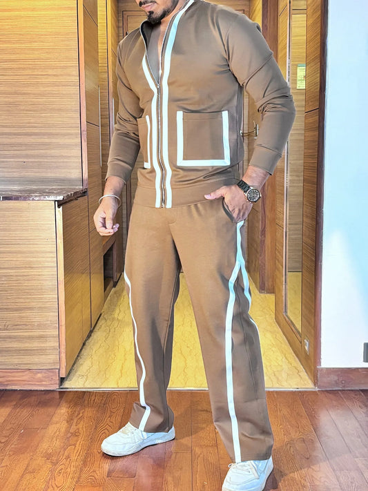 Luxe Tracksuit - Tan
