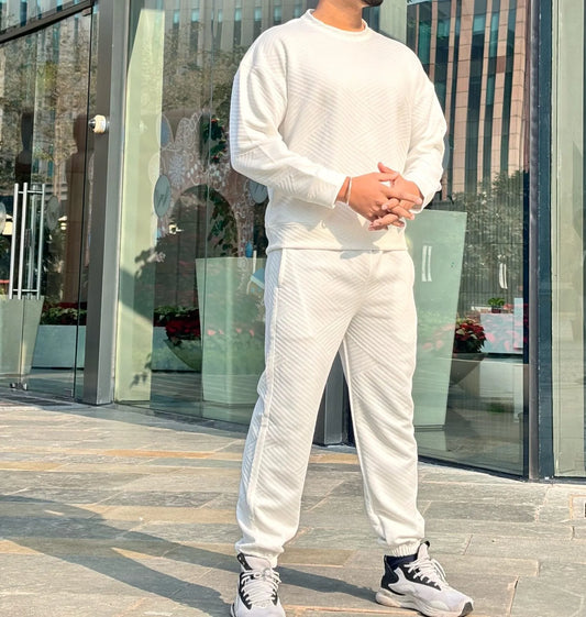 Heavy Duty Oversized Tracksuit - White