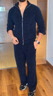 Cozy Embossed Tracksuit - Navy