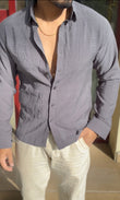 Tokyo Linen Premium Shirt - Light Grey