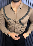 Venom Legacy Jacquard Shirt - CAMEL