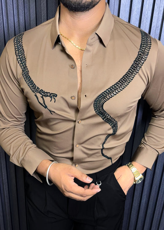 Venom Legacy Jacquard Shirt - CAMEL