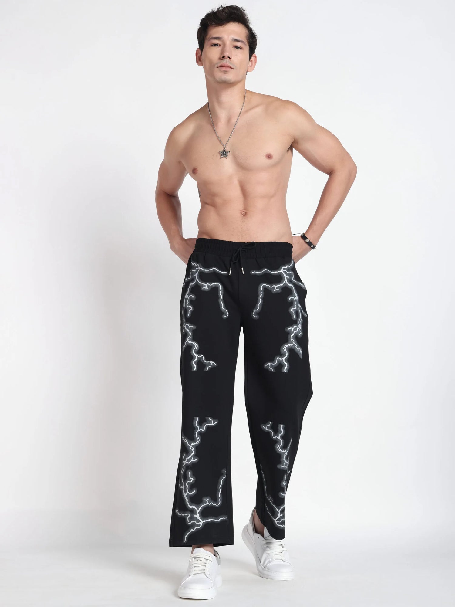 ボトムスその他 TNTNTUTU Patchwork Colorful Straight Flowre Bear Fancy Pants NLB254137WA-Sunday-Pants-