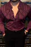 Electrify Jacquard Shirt - WINE