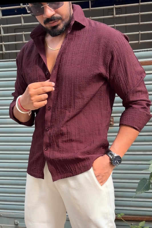 Tokyo Linen Premium Shirt - Wine
