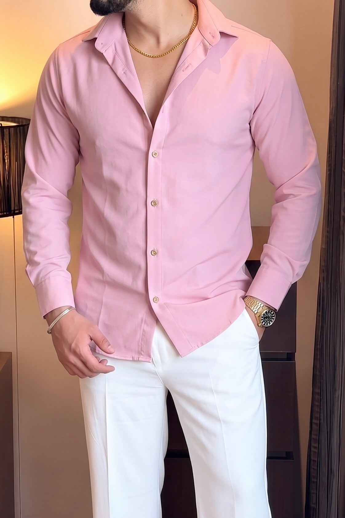Japanese Premium Solid Shirt - Pink