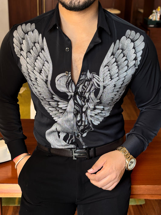 THE REGAL WING SHIRT - BLACK