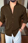 Japanese Premium Solid Shirt - Brown