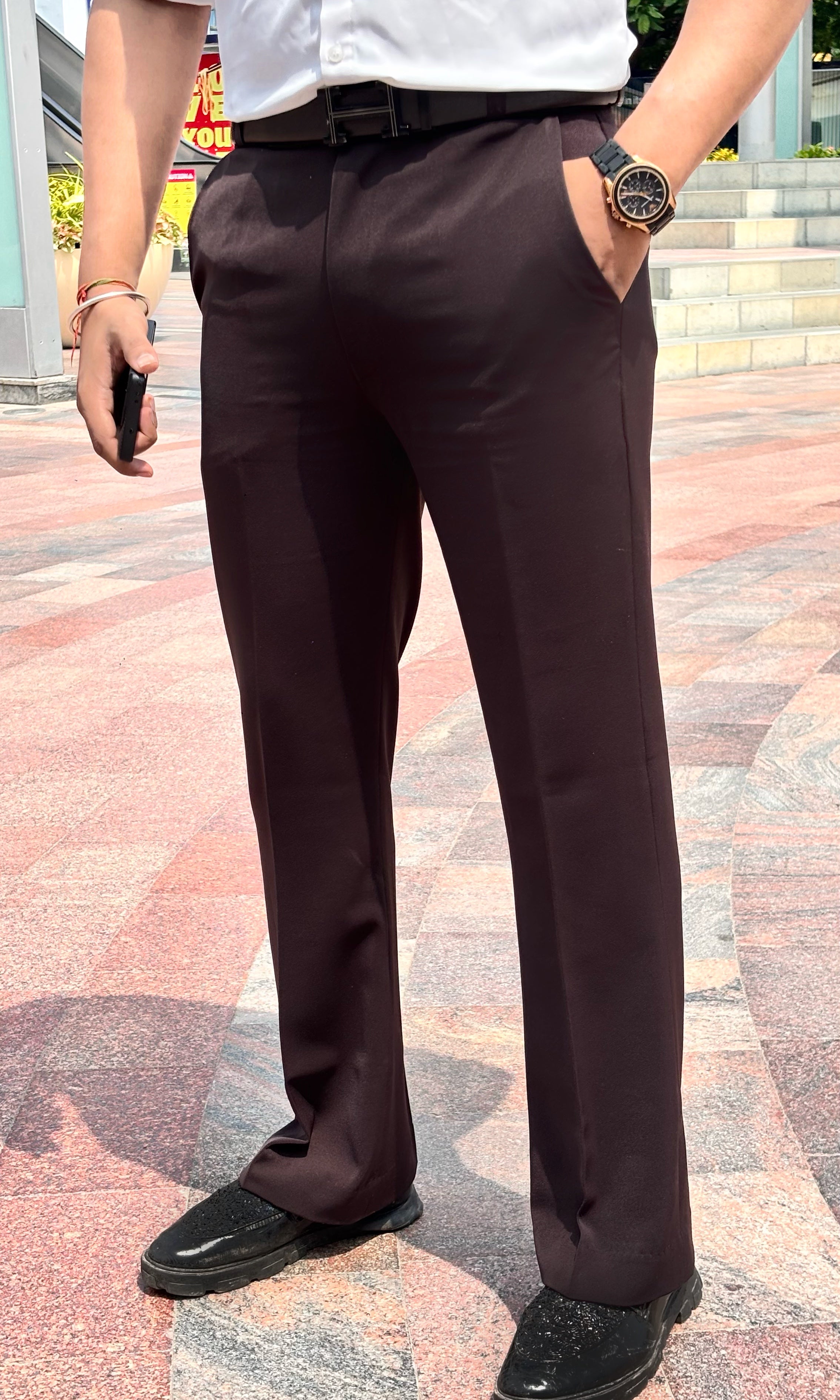 Japanese Bootcut Trouser - Brown