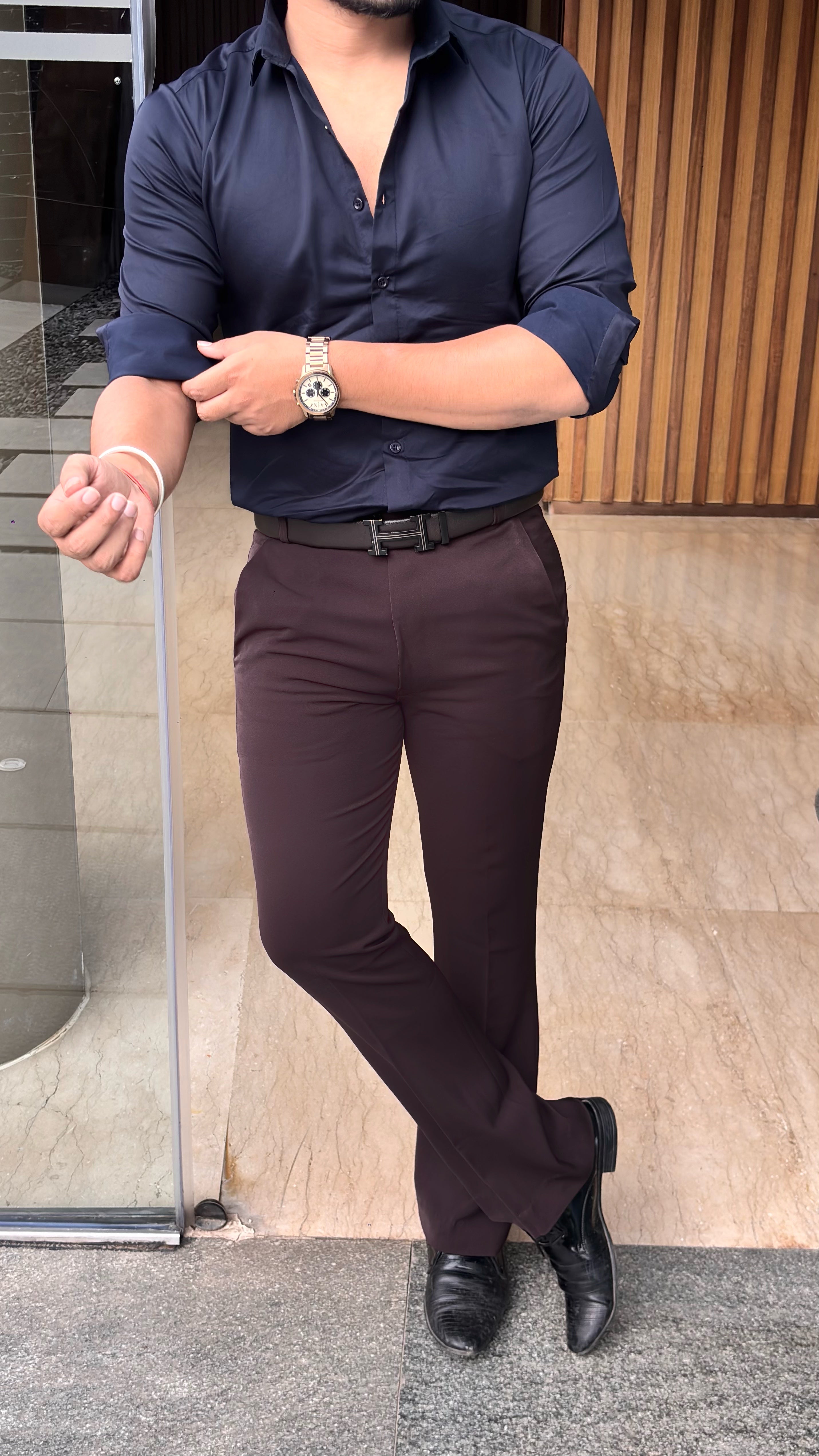 Japanese Bootcut Trouser - Brown