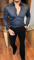 Electrify Giza Cotton Lycra Shirt - Charcoal