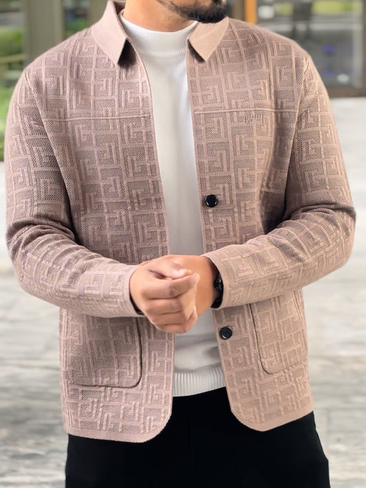 Textured Knit Shacket - Pista