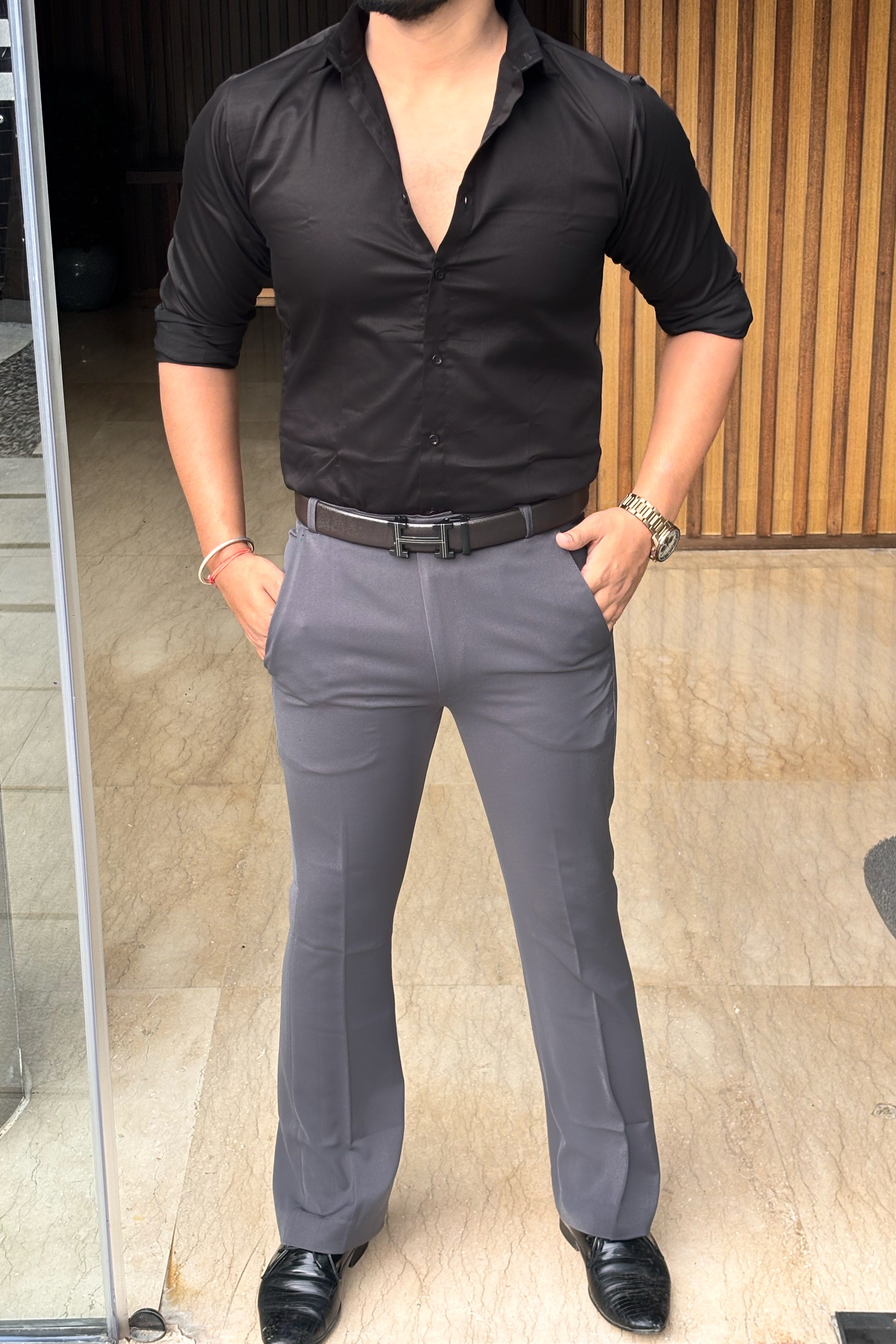 Japanese Bootcut Trouser Grey – Under Attack1