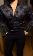 Versa Jacquard Shirt - Black