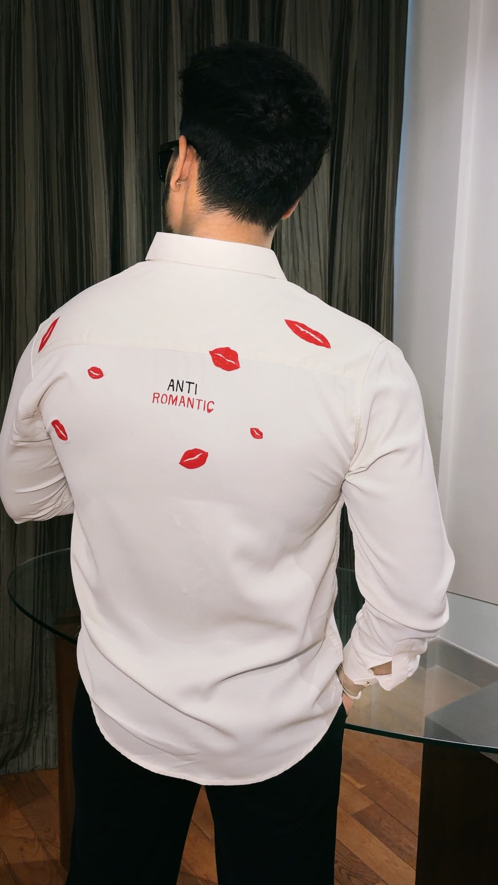 Anti Romantic Hand Painted Xclusive Shirt - Beige