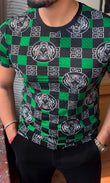 Tiger crochet tshirt - green