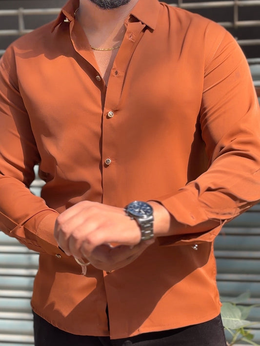 Japanese Premium Solid Shirt - Coral