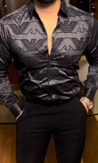 Arman Jacquard Shirt - Black