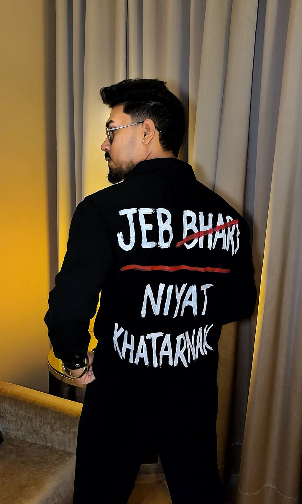 Khatarnak Festive Hand Painted Xclusive Shirt - Black