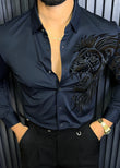 Alpha Roar Legacy Jacquard Shirt - NAVY