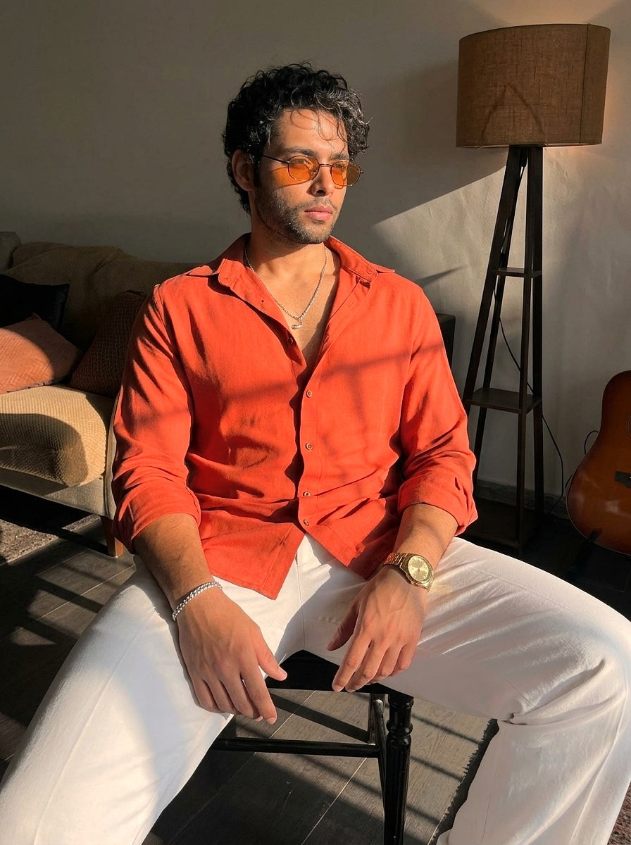 Japanese Premium Solid Shirt - Coral