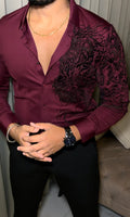Phantom Claw Prestige Jacquard Shirt - Wine