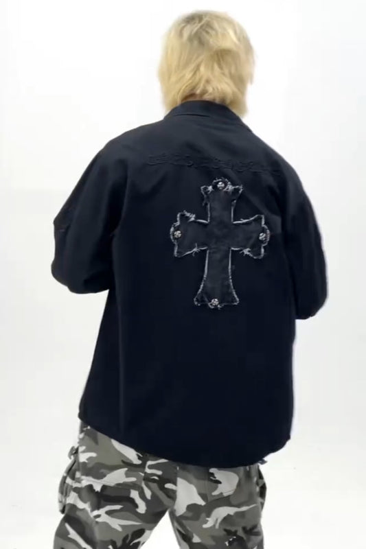 Vibe Check Shacket - Black