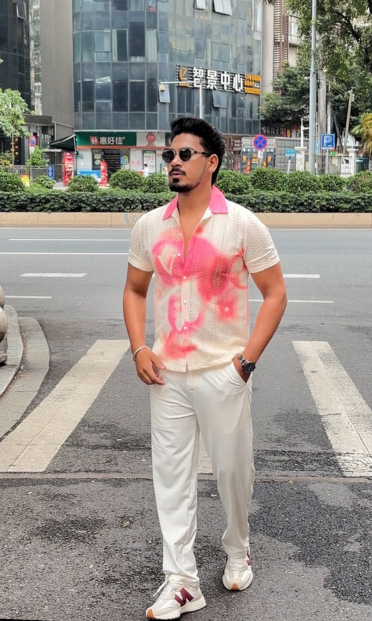 Shanghai Premium Linen Coord Set - Pink