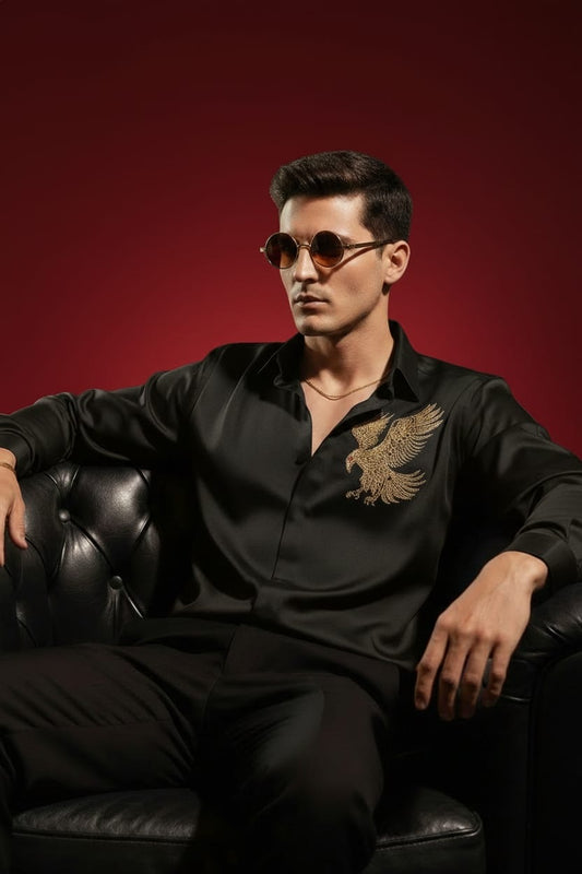 Eagle Japanese Lycra Shirt - Black