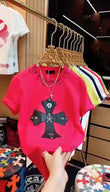 Scarlet Gothic Luxury Diamond Rhinestones Tshirt - Red