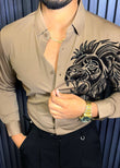 Alpha Roar Legacy Jacquard Shirt - CAMEL