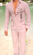 Koh Samui Linen Textured Coord set - PINK