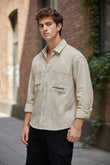Ribbed Glacier Shacket - Ivory