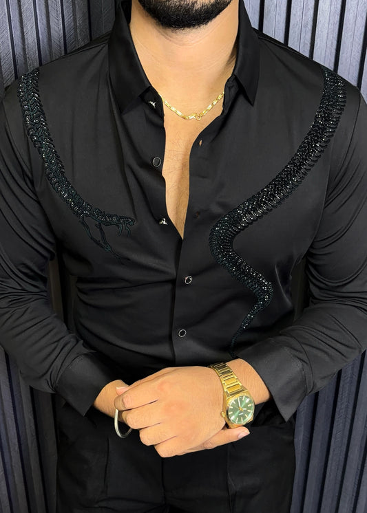 Venom Legacy Jacquard Shirt - BLACK