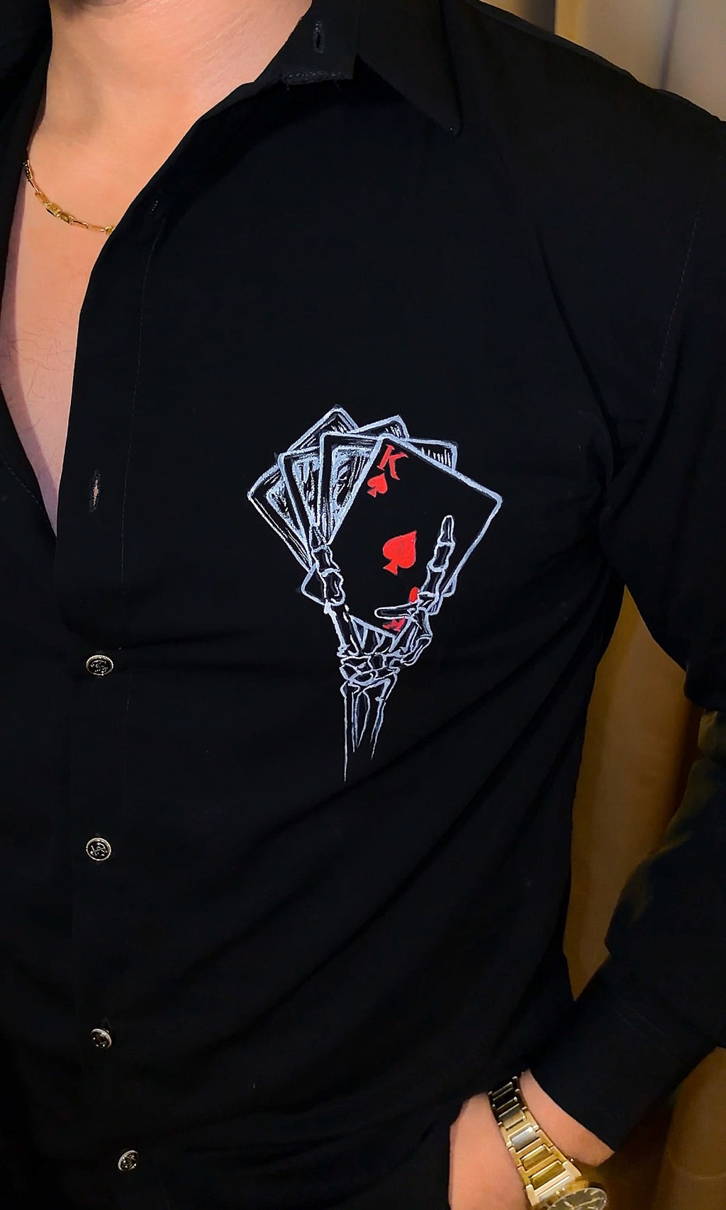 Khatarnak Festive Hand Painted Xclusive Shirt - Black