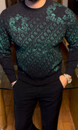 Velvet Print Sweatshirt - Green
