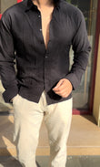 Tokyo Linen Premium Shirt - Black