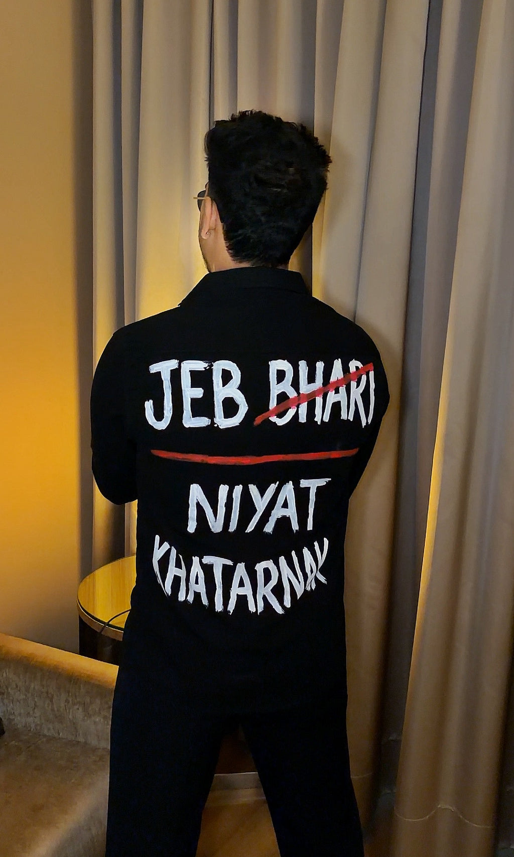 Khatarnak Festive Hand Painted Xclusive Shirt - Black