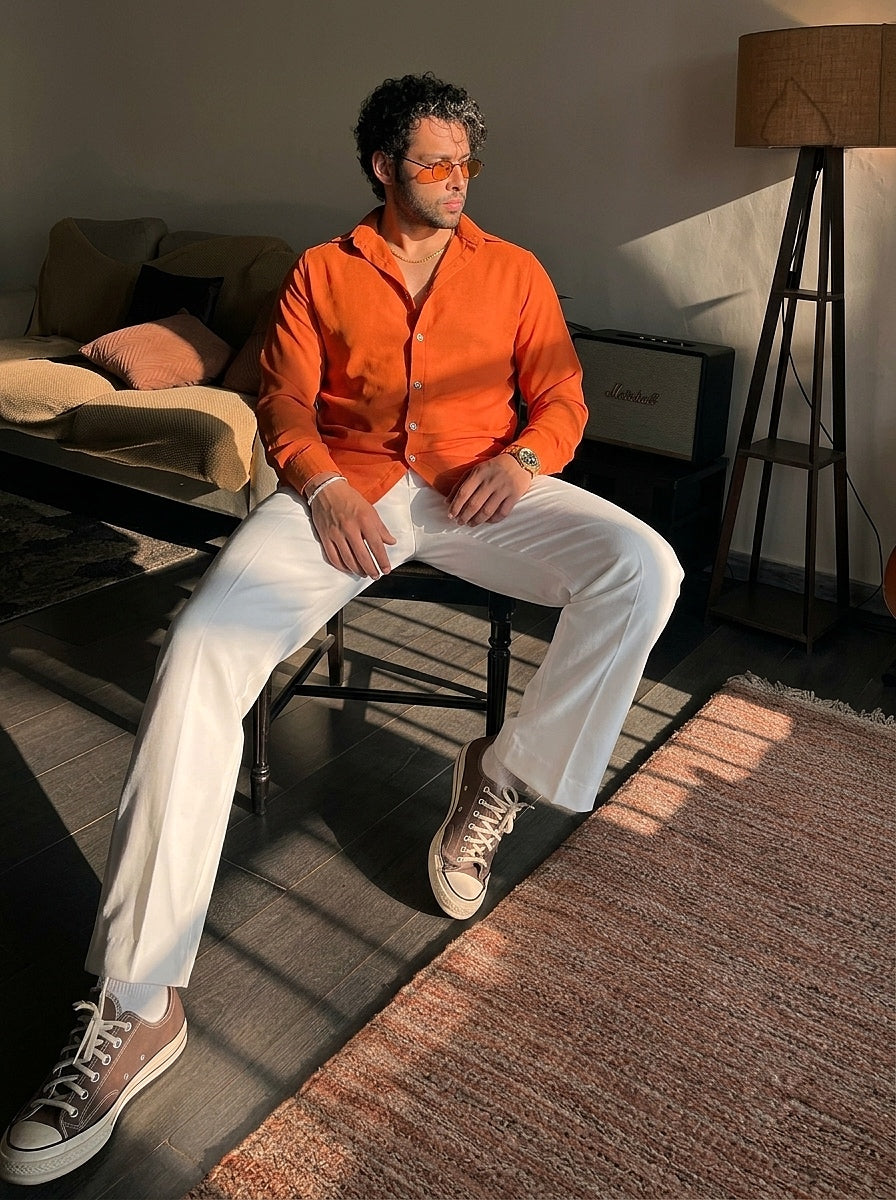 Japanese Premium Solid Shirt - Coral