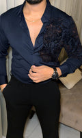 Phantom Claw Prestige Jacquard Shirt - Navy