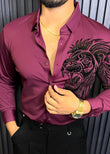 Alpha Roar Legacy Jacquard Shirt - WINE