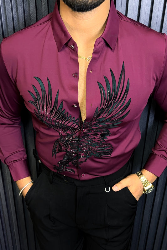 Falcon Legacy Jacquard Shirt - WINE