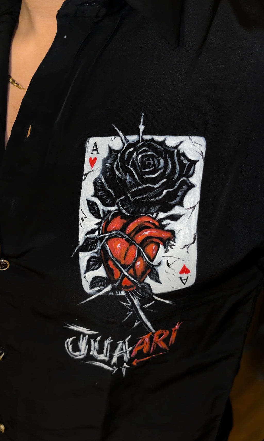 Juaari Festive Hand Painted Xclusive Shirt - Black