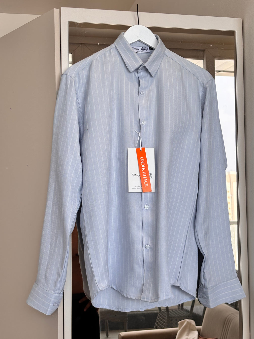 Paris Linen Stripe Shirt - SKY BLUE