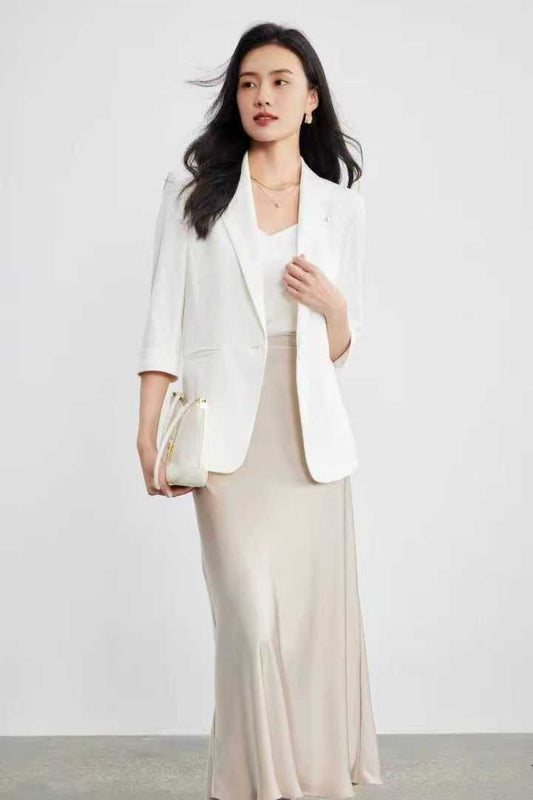 I am the Boss Blazer in White