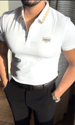 Old Money Solid Polo Tshirt - White