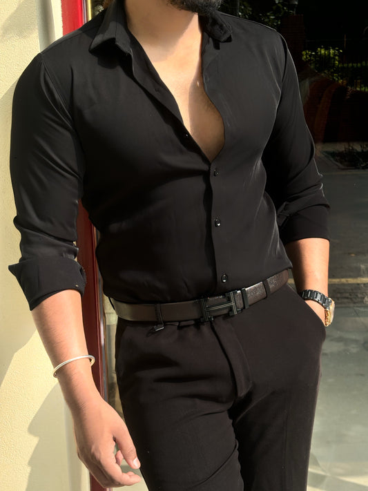 Japanese Premium Solid Shirt - Black