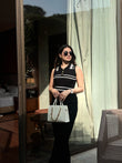 Game ON Stripes Top in Black