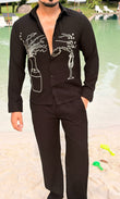 Koh Samui Linen Textured Coord set - BLACK