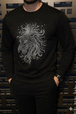 Lion Roar Swarovski Sweatshirt - Black